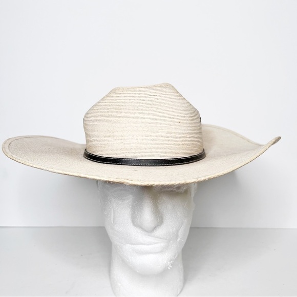 Atwood Shantung Straw Cowboy Western Hat Size 7 3/8 Vintage - Picture 1 of 9